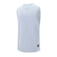thumbnail image 7 of kpoplk Men's Basic Casual Muscle Tank Top Sleeveless Crewneck Active Workout T Shirts White,XL, 7 of 7