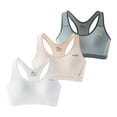 thumbnail image 2 of LYMAYTER Girls Training Bras Teen Racerback Sports Bra for Big Girls 12-15Y Seamless Padding Bra, 2 of 7