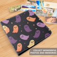 thumbnail image 4 of FORMRS 3 Ring Photo Album 4"x6" Self Adhesive Large Capacity PU Leather Cover, Halloween Purple Ghosts, 4 of 8