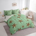 thumbnail image 3 of Castle Fairy Vintage Stars Print Bedding Comforter Set,Cheetah Print Full Bedding Set, 3 of 8