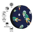 thumbnail image 4 of KLL Astronaut Dinosaur and Space Pattern 14-17 inch Spare Tire Cover Universal Wheel Protector for Truck SUV Trailer Camping Rv Tire Covers-15 inch, 4 of 6