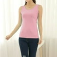 thumbnail image 2 of Byworldtasic Long Sling Tank Top for Women Wide Straps Cami Solid Color Camisole Cotton Tank Top, 2 of 8