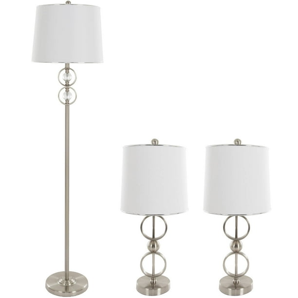 Table Lamps And Floor Lamp With Shades Set Of 3 By Lavish Home Led Bulbs Included Multiple Styles Com Table Lamps And Floor Lamp With Shades, Lavish Home Led Floor Lamp