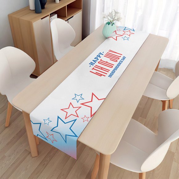 Chmadoxn Memorial Day Decorations,4Th of July Decorations, Independence Day Table Flag With Non Slip Heat Resistance Linen Tablecloth Decorative Table Runner Mat For Dining Table the Tablecloths