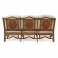 thumbnail image 4 of Malibu Lounge Three-Seater Sofa Natural Rattan Wicker Handmade Design with Cream Cushions, Colonial, 4 of 5