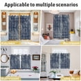 thumbnail image 6 of Boho Blue Kitchen Curtains 84 Inch Length, Vintage Ethnic Modern Geometric Abstract Grommet Top Bedroom Living Room Curtains, Light Filtering Cafe Curtain Drapes 2 Panels Set 104''x84'', 6 of 9