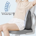 thumbnail image 4 of Hyknon Lumbar Support Pillow, Cute Back Support Cushion, Memory Foam Back Pillow Desk Chair Cushion, Relieves Upper/Lower Back Pain Improved Posture Backrest Support Pad for Office Chair Car, Black, 4 of 7