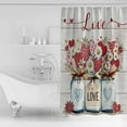 thumbnail image 3 of Valentine''s Flowers Shower Curtain Set with Hook 72" x 72",Farmhouse Daisy Love Vase Floral Washable Cloth Polyester Fabric Shower+Curtain,Waterproof Bath Curtains for Bathroom,Showers,Bathtubs Decor, 3 of 6
