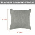 thumbnail image 4 of PiccoCasa 18" x 18" Cotton Linen Throw Pillowcases Set of 2, Gray, 4 of 7