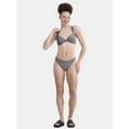 thumbnail image 2 of No Boundaries Women's Lurex Thread Underwire Swim Top, Sizes XXS - XXL, 2 of 5