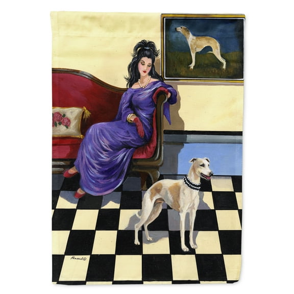 Carolines Treasures PPP3238GF Whippet Elegance and Grace Flag Garden Size  Small multicolor
