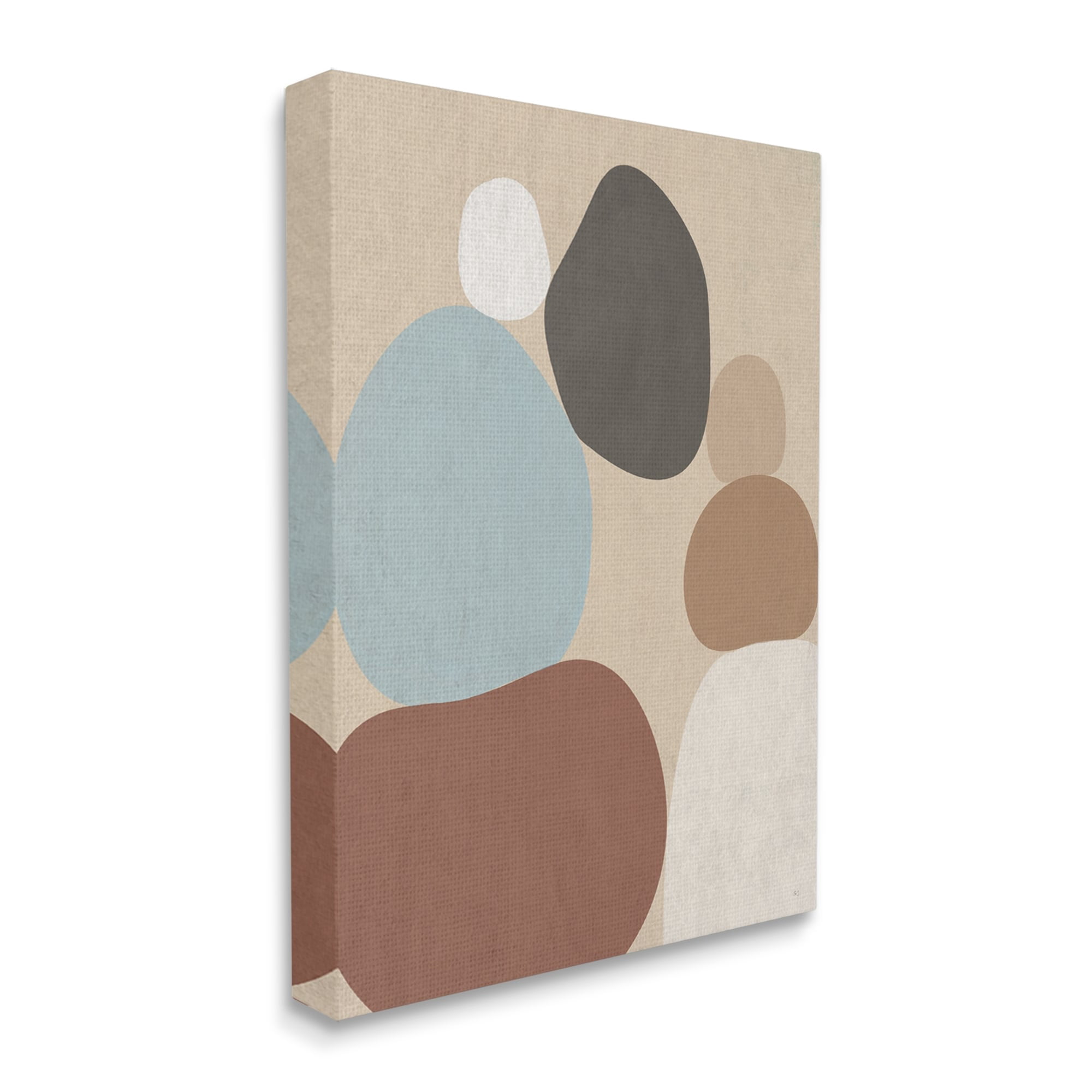 Stupell Industries Neutral Boho Contemporary Rocks Abstract Painting Gallery Wrapped Canvas Print Wall Art