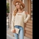thumbnail image 4 of Blusa de Verano con Escote Cuadrado y Hombros Descubiertos para Mujer, Color Albaricoque S, 4 of 8