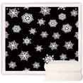 thumbnail image 4 of CoCopeaunt Wearable Blanket Flannel Shawl Blanket, Oversized Fleece Throw Blankets Snowflake Poncho, Cozy Gifts For Women, 47 X 59\\, 4 of 6