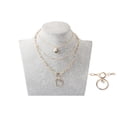thumbnail image 2 of Jusqu'à 65 % de Réduction sur les Colliers SMihono pour Femmes Mode Multicouche Géométrique Couture Perle Collier Lettre, 2 of 3