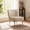 Ivory, variant on RESTWORLD Faux Leather Accent Chair, Modern Upholstered Side Chair with Gold Metal Legs for Living Room & Bedroom,Wine Red