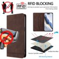 thumbnail image 6 of Magnetic Phone Case For iPhone 16e 6.1-inch with RFID Blocking,Magnetic Closure,Card Slots,Cash Slot,Kickstand,Shockproof Flip Folio Protective Phone Case,Brown,For iPhone 16e, 6 of 10