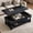 Antique Black, variant on Atumcto Farmhouse Lift Top Coffee Table with Storage, 2-Tier Wood Center Table with 3 Hidden Trays, Weathered Black