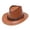 Khaki, variant on AJGRHE Adult Fashion Sun Solid Western Cowboy Hat Windproof Outdoor Travel Accessory Coffee One Size