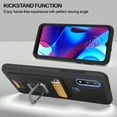 thumbnail image 6 of CoverON for Motorola Moto G Pure Phone Case, Kick Stand Ring Credit Card Slot Rugged Cover Magnetic Holder, Black, 6 of 9