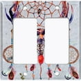 thumbnail image 6 of Metal Light Switch Plate Cover Antler Beaded Feather Dreamcatcher DRM001, 6 of 13
