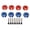 Red and Blue 6mm, variant on BIMZUC 8PCS Aluminum Alloy RC Wheel Hex Hub Adapter with Pins and Screws for 1/10 Scale RC Model Car Upgrade Parts, 5mm / 0.20 inches Thickness, Red and Blue