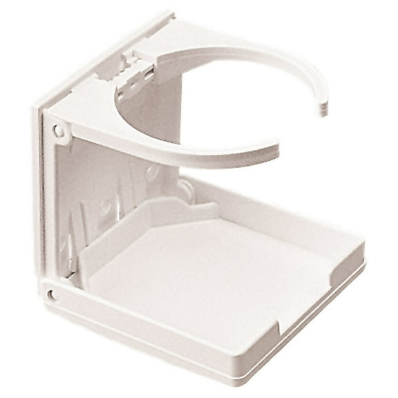 White Folding Adjustable Beverage Drink Cup Holder Boat Marine RV