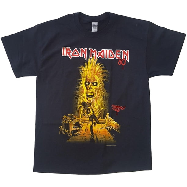 Iron Maiden - Camiseta Running Free para Adultos Unisex (Negro)