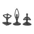thumbnail image 3 of Danya B. Dark Brown Cast Iron Female Peaceful Yoga Figures Decorative Metal Tabletop Sculptures Set of 3 Poses, 3 of 8