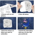 thumbnail image 3 of Papel de bordado soluble en agua con diseño de mariposas y ballenas, 4 estilos, 19 piezas, para tallar camisas, abrigos, bolsos y toallas., 3 of 9