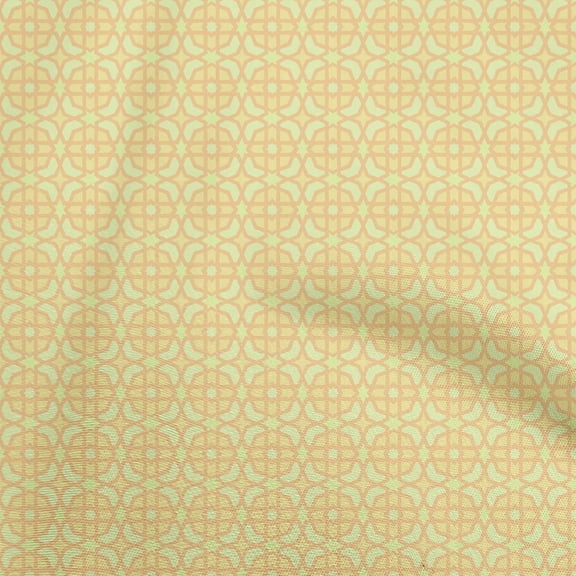 oneOone Velvet Pale Yellow Fabric Arabic Moroccan Diy Clothing Quilting Fabric Print Fabric By Yard 58 Inch Wide