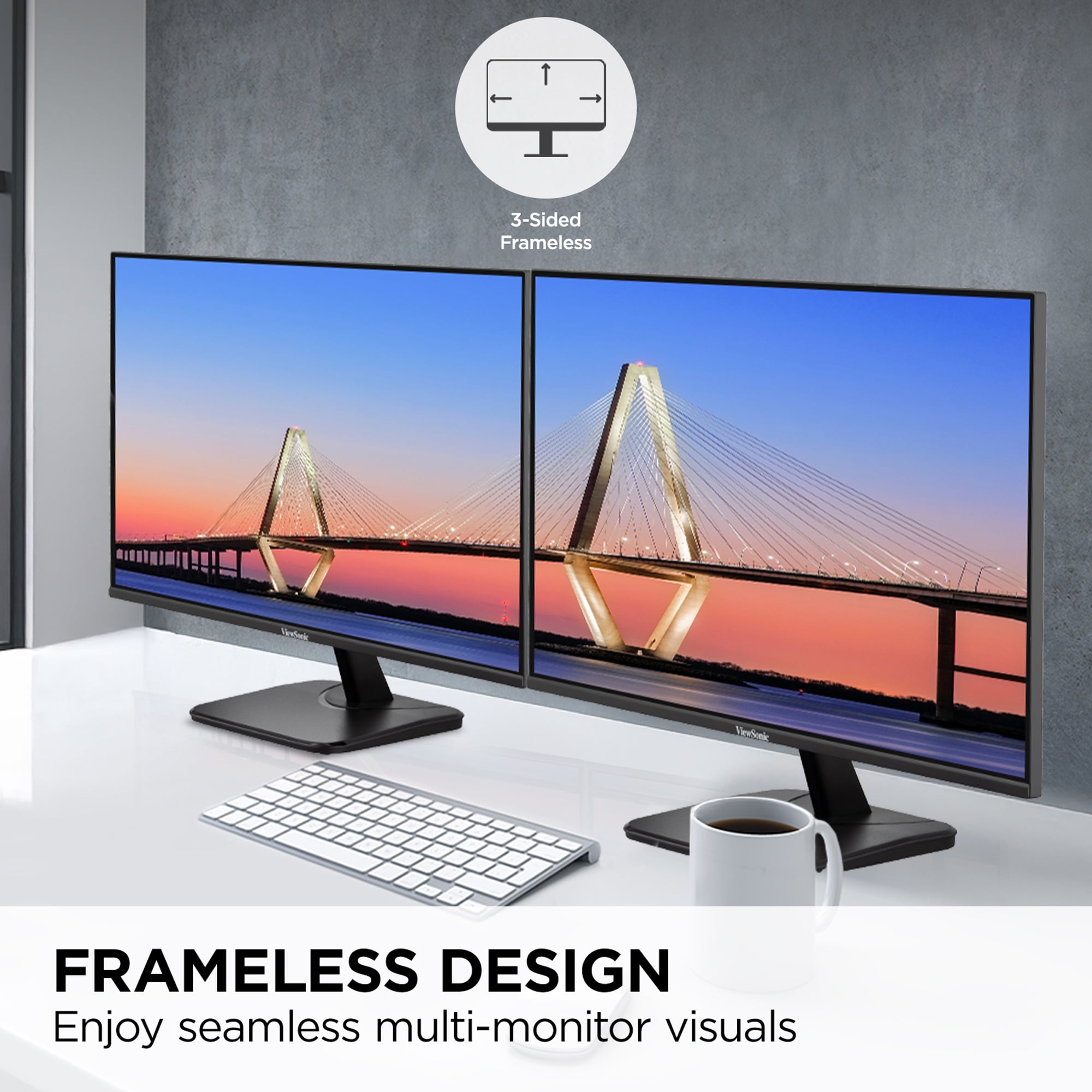 ViewSonic VA2456A-MHD 24 Inch IPS 1080p Monitor