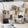 thumbnail image 2 of Modern Black Brown Lumar Pillow Covers, Abstract Oil Painting Art Soft Breathable Throw Pillow Cases with Invisible Zipper, Decorative Pillowcase Pillows Protectors for Sofa Bed Chair 16"x24", 2 of 9