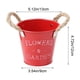 thumbnail image 3 of Jarrón vintage de metal en maceta de flores | Jarra de lata de leche de la aldea francesa de hierro | Cubo decorativo para plantas de interior y exterior | Diseño del alfabeto | Negro, Rosa, Verde, 3 of 6