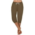 thumbnail image 5 of XuJwPNcy 2pc Women's Capris Drawstring Low Waisted Casual Comfy Jogger Capri Pants Athletic Workout Cropped Pants, 5 of 7