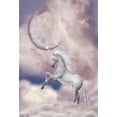 thumbnail image 2 of ABPHOTO 5x7ft Photography Backdrop White Unicorn Shining Moon Blue Sky White Cloud Enchanted Photo Background Backdrops, 2 of 4