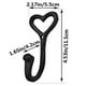 thumbnail image 2 of Ganchos para abrigos resistentes, 4 Uds. Ganchos de pared con forma de corazón de hierro fundido para colgar abrigos, ganchos negros sin óxido para bufanda, bolso, toalla, 2 of 5