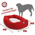 thumbnail image 3 of Majestic Pet Sherpa Poly/Cotton Bagel Pet Bed for Dogs, Calming Dog Bed Washable, Extra Large, Red, 3 of 5