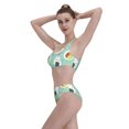 thumbnail image 5 of Daiia Kawaii Sushi printed 2 piece Swimsuit Bikinis for Women High Waisted Racerback Bathing Suits Summer Tummy Control Scoop Neck Swimwear-Small, 5 of 8