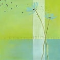 thumbnail image 2 of Vess, June Erica 26x26 Gold Ornate Wood Framed with Double Matting Museum Art Print Titled - Blue Seedlings IV, 2 of 4