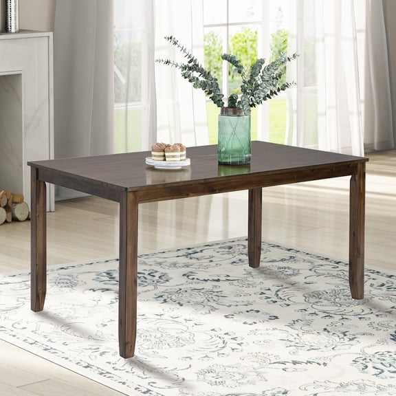 Coowa Wooden Dining Rectangular Table, Kitchen Table for Small Space, 4 Person Dining Table, Walnut