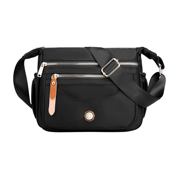 Matoen Stylish Unisex Waterproof Nylon Crossbody Bag - Large Capacity Lightweight Multi-Layer Shoulder Backpack for Work & Travel (Men/Women)