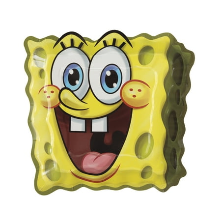 Multicolor SpongeBob Square Pants Birthday Paper Dinner Plates, 9in, 8ct