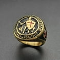 thumbnail image 2 of HOOUN Sword Shield Warrior Ring Stainless Steel Put on the Whole Armor of God Ring-12, 2 of 4