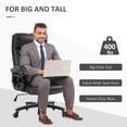thumbnail image 4 of Vinsetto Heavy Duty PU Leather Office Chair Hold up to 400lb, Black, 4 of 10