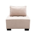 thumbnail image 2 of Williamspace Accent Sofa Chair,Upholstered Leisure Lazy Chair,Modern Square Floor Sofa Single Couch with Removable Pillow for Living Room Bedroom,Beige, 2 of 7