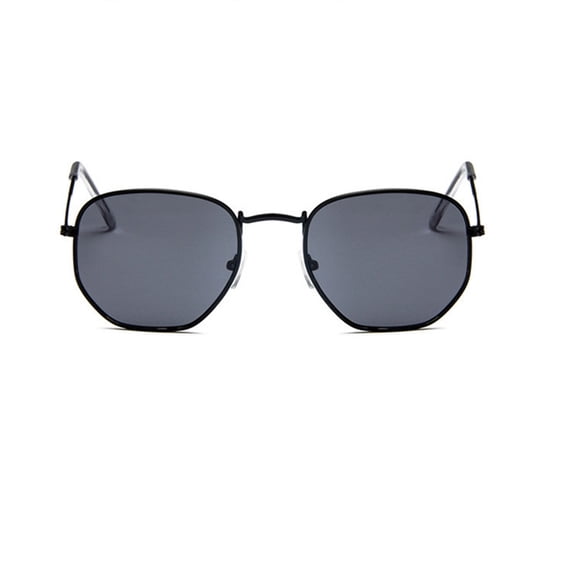 Hexagon Sunglasses Men Brand Designer Small Square Sunglases Metal Frame Driving Fishing Glasses Lentes De Sol Hombre UV400 FJH