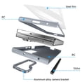 thumbnail image 4 of Decase for Samsung Galaxy Z Fold 4 Case with Pen Holder & Stylus, Camera Frame Stand,Pen Slot Phone Case with Screen Protector Matte PC Bumper Anti-Scratch Kickstand Cover for Z Fold 6,Gray, 4 of 12