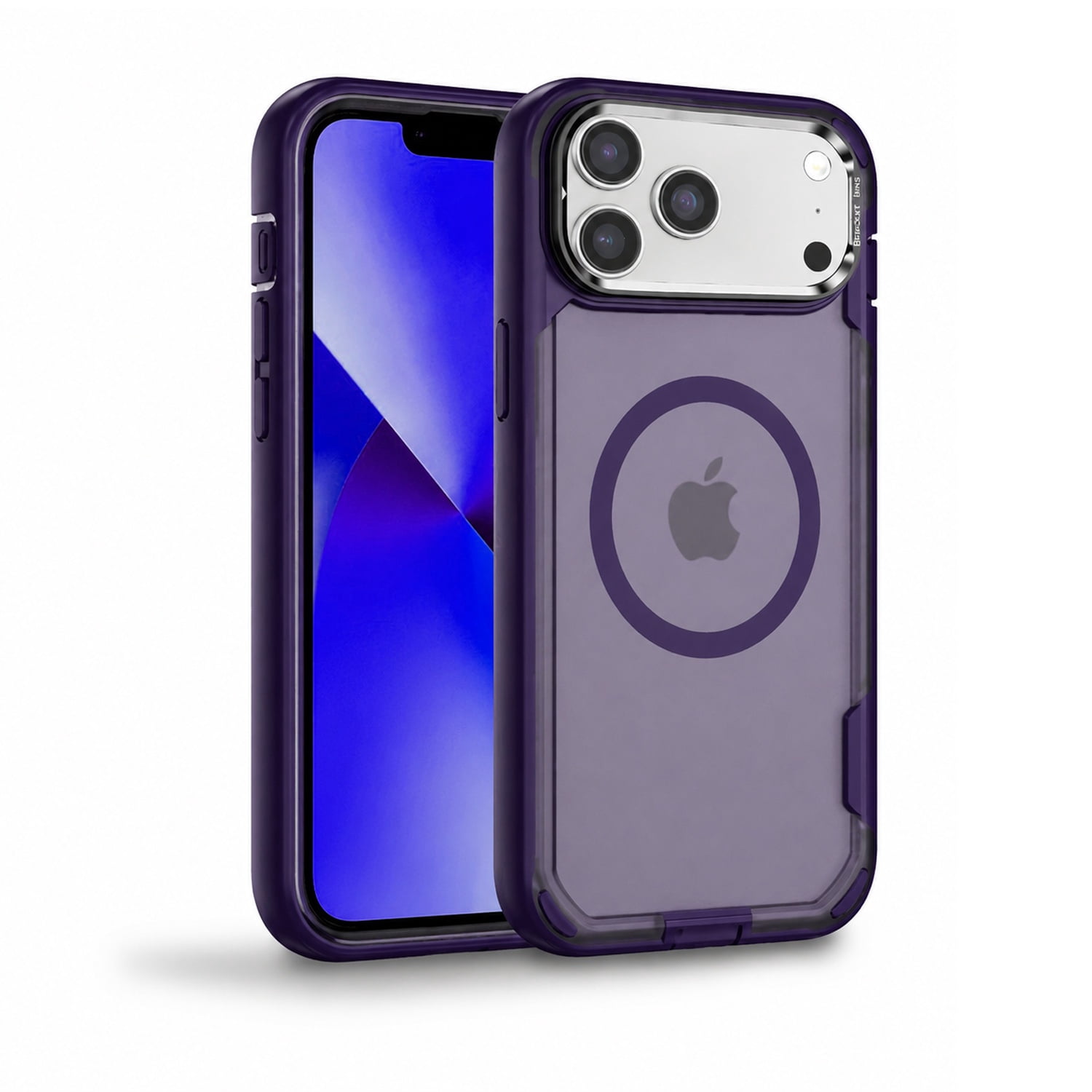 Heavy-Duty Magnetic Case with Camera Kickstand for iPhone 17 Pro Max - Purple