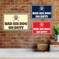 thumbnail image 4 of Signs ByLITA Classic Framed Bad Ass Dog on Duty Sign (Black) - Large, 4 of 6